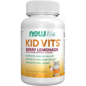 Вітаміни для дітей в жувальних таблетках, NOW, Kid Vits - berry blast - 120 таб