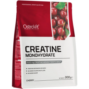 Креатин моногідрат, OstroVit, Creatine Monohydrate - 300 г - Вишня