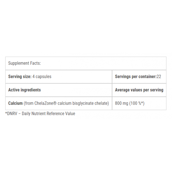 Кальций в хелатной форме, ChelaZone CalciChel Calcium Bisglycinate Chelate - 90 веган капс