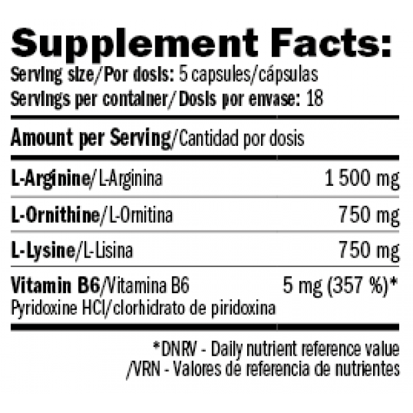 Стимулятор выработки гормона роста (Аргинин,Орнитин, Лизин), Amix, Performance GHStim Amino Complex - 90 капс