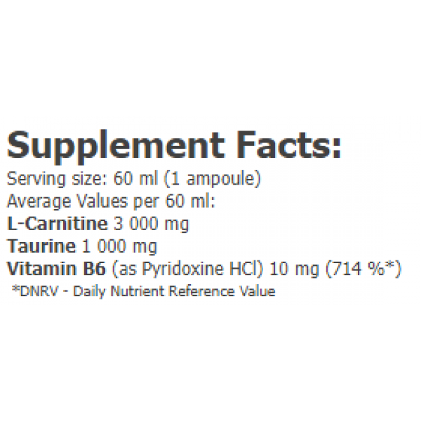 Л-карнитин + Таурин шот, Amix, CarniShot 3000 - 60 мл