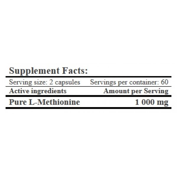 Аминокислота L-Метионин, Amix, GreenDay L-Methionine 1000 мг - 120 капс