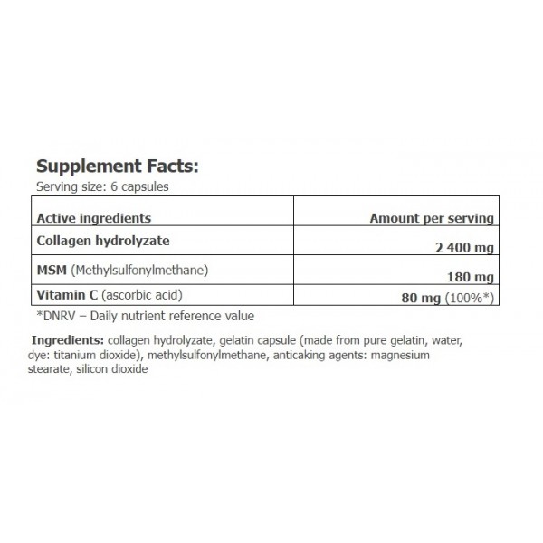 Коллаген + Метилсульфонилметан (МСМ) Комплекс для суставов, Amix, OsteoGelatine + MSM - 400 капс