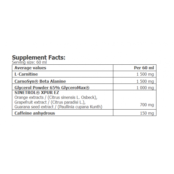  Л-карнитин + Бета-Аланин + Кофеин шот, Amix, XFat 2in1 SHOT - 60 мл 