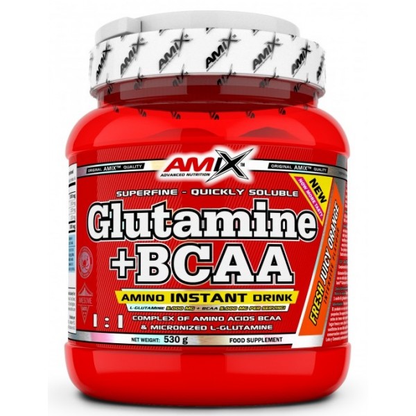 Аминокислотный комплекс ВСАА + Глютамин, Amix, L-Glutamine + BCAA - 530 г