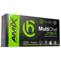 Кальций+Магний+Цинк в хелатной форме, ChelaZone MultiChel Ca+Mg+Zn Bisglycinate Chelate - 90 веган капс