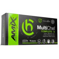 Минералы в хелатной форме, Amix, ChelaZone MultiChel Complete 6 Bisglycinate Chelate - 90 веган капс