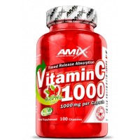 Вітамін С + екстракт шипшини, Amix, C-Vitamin + Rose Hips 1000 мг - 100 капс