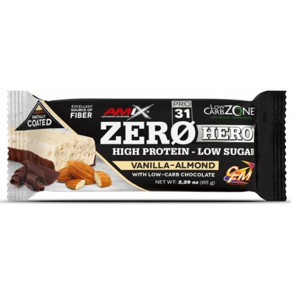 Протеиновый батончик без сахара, Amix, Low-Carb ZeroHero Protein Bar - 65 г