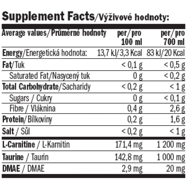 Л-карнитиновый напиток с Таурином, Amix, Carni4 Active drink - 700 мл