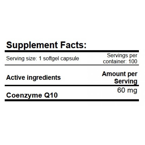 Коэнзим Q10, Amix, Coenzyme Q10 60 мг - 100 гель капс