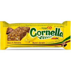 Батончик с мюслями, Amix, Cornella Crunchy Muesli Bar - 50 г - Шоколад-Банан