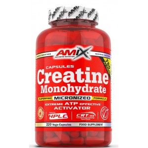 Креатин моногідрат, Amix, Creatine monohydrate 750 мг - 220 капс