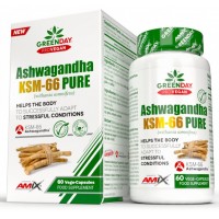 Ашваганда, Amix, GreenDay ProVegan Ashwagandha KSM-66  - 60 капс