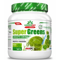Комплекс вытяжек из фруктов и овощей, Amix, GreenDay Super Greens Smooth Drink - 360 г 
