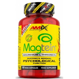 Магній L-треонат, Amix, Magnesium L-Threonate Magtein® - 90 веган капс