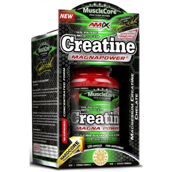 Хелат Креатина Магния (Креатин + Магний в хелатной форме), Amix, MuscleCore DW - Creatine MagnaPOWER - 120 капс