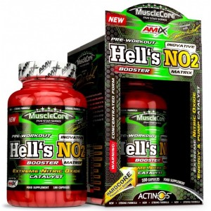 Предтренировочный комплекс в капсулах, Amix, MuscleCore® Hell's NO2 - 100 капс