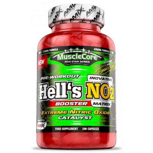 Предтренировочный комплекс в капсулах, Amix, MuscleCore® Hell's NO2 - 100 капс