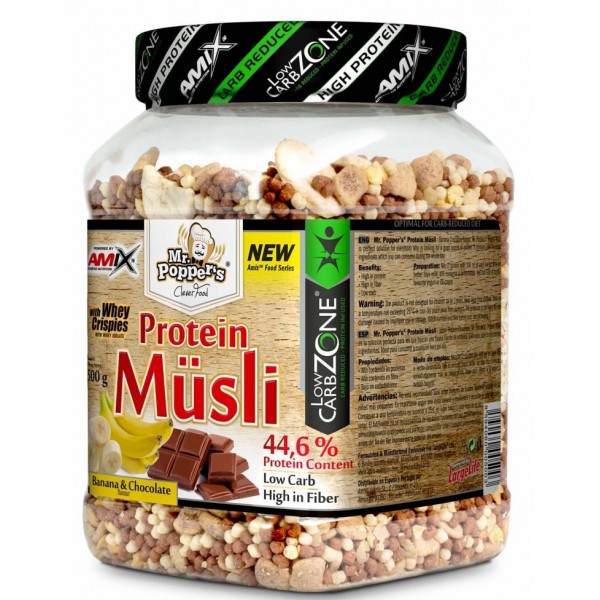 Протеиновые мюсли, Amix, Mr.Popper´s - LowCarb Protein Müsli - 500 г