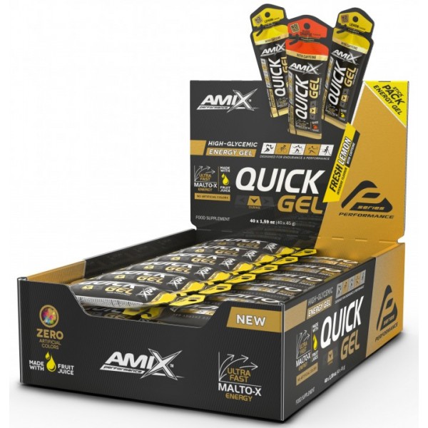 Изотонический гель + кофеин, Amix, Performance QUICK Gel with caffeine - 45 г