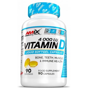 Витамин Д3, холекальциферол, Amix, Performance Amix Vitamin D3 4000 IU - 90 гель капс