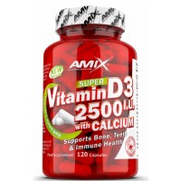 Д3 + Кальций, Amix, Super Vitamin D3 2500 I.U. with Calcium 250 мг - 120 капс