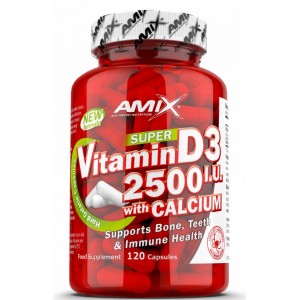 Д3 + Кальций, Amix, Super Vitamin D3 2500 I.U. with Calcium 250 мг - 120 капс