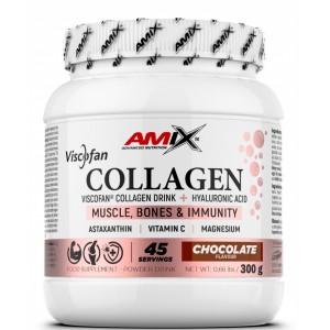 Коллаген пептидный с гиалуроновой кислотой, Amix, Collagen Viscofan Drink - 300 г - Шоколад