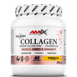 Коллаген пептидный с гиалуроновой кислотой, Amix, Collagen Viscofan Drink - 300 г - Ваниль