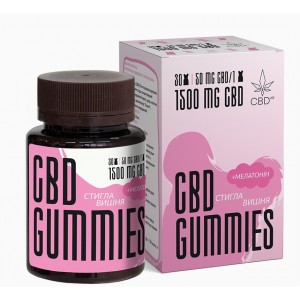 Желейные мишки с CBD 50 мг+мелатонин - 30 шт/уп - спелая вишня