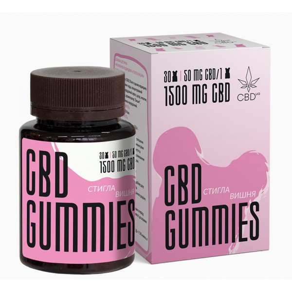 Желейные мишки с CBD 50 мг - 30 шт/уп - спелая вишня