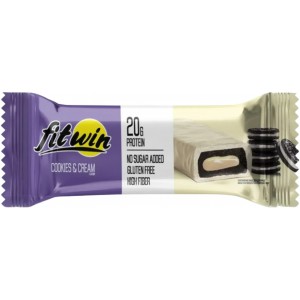 Батончик з протеїном, FitWin, Protein Bar 33% - 60 г - Печиво з кремом