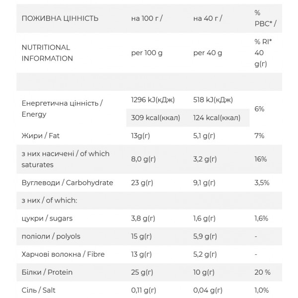Протеїнове печиво FitWin 25% білка - 40 г