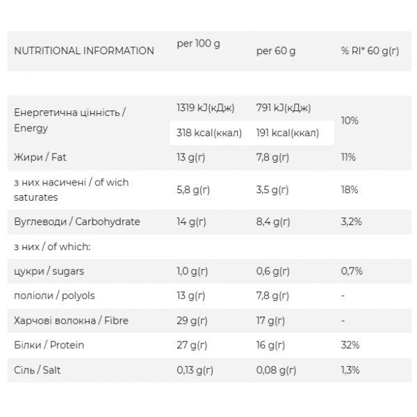 Веганський батончик без цукру, FitWin, Vegan Bar 25% - 60 г Веганський батончик без цукру, FitWin, Vegan Bar 25% - 60 г