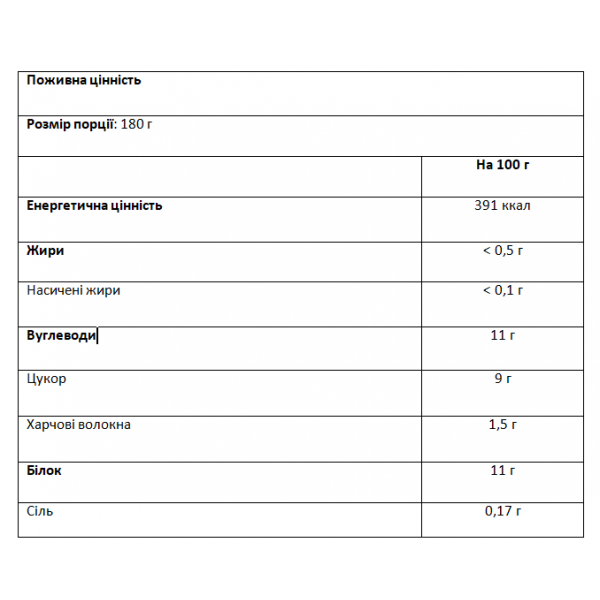 Протеїновий мусс (20 г білка), Fortuna, Protein ON – 180 г
