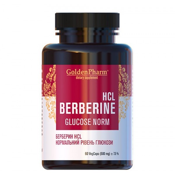 Берберин HCL 97% 500 мг Golden Pharm - 60 веган капс