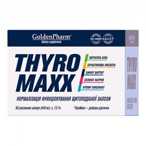 Здоровье щитовидной железы, Golden Pharm, Thyroid Energy - 90 веган капс