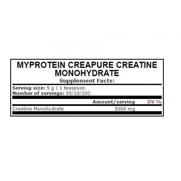 Креатин моногидат Креапюр®, MyProtein, Creapure® Creatine Monohydrate - 250г