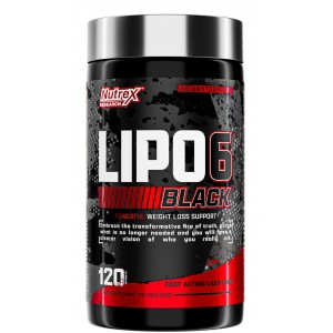 Жиросжигатель мягкого действия, Nutrex Research, Lipo-6 Black WLS Maximum Potency - 120 гель капс