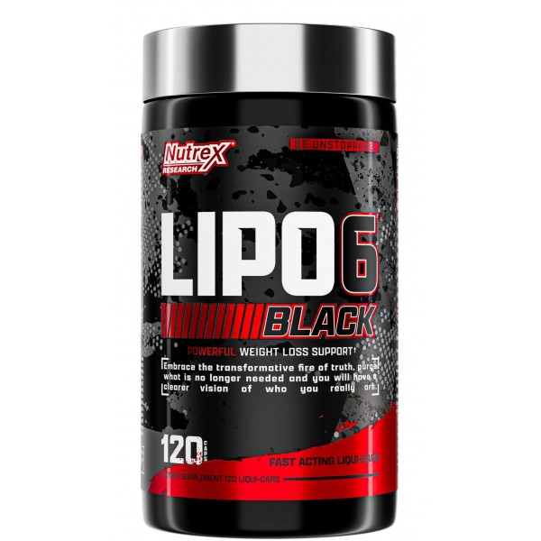 Жиросжигатель мягкого действия, Nutrex Research, Lipo-6 Black WLS Maximum Potency - 120 гель капс