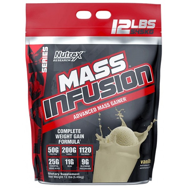 Гейнер высокоуглеводный, Nutrex Research, Mass Infusion - 5,45 кг