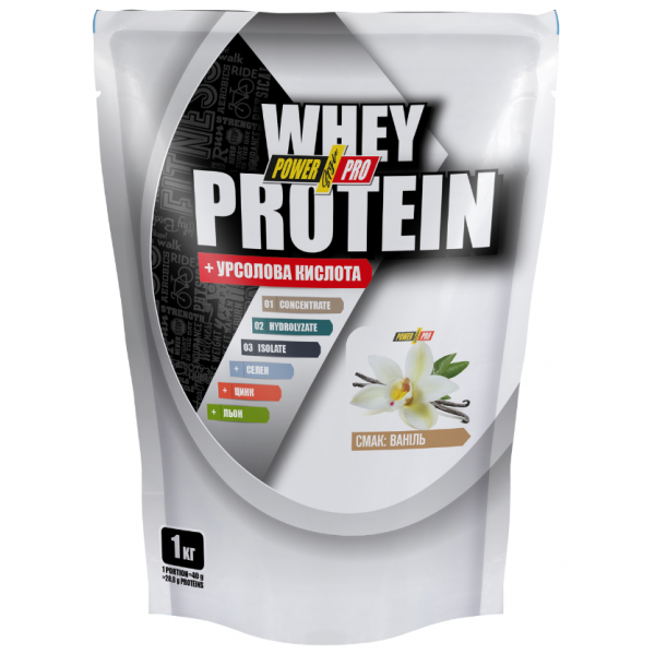 Сироватковий протеїн, Power Pro, Whey Protein - 1 кг - Ванільне морозиво
