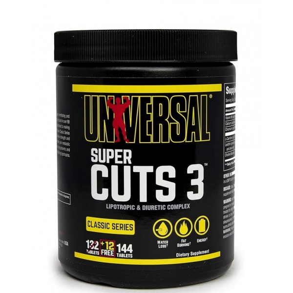 Жиросжигатель (липотропный и диуретический комплексы), Universal Nutrition, Super Cuts 3 - 132 таб