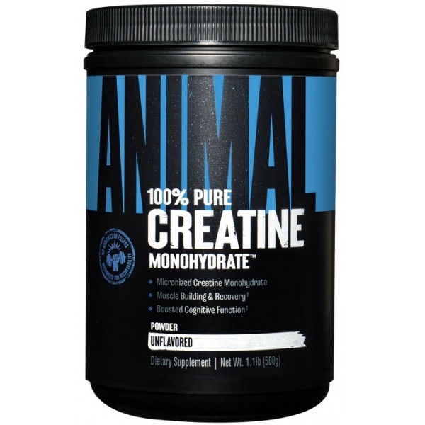 Микронизированный креатин моногидрат, Universal Nutrition, Animal Creatine Powder - 500 г