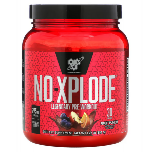 Предтренировочный комплекс с кофеином, N.O.-Xplode 3.0 Pre-Workout 555 г - фруктовый пунш