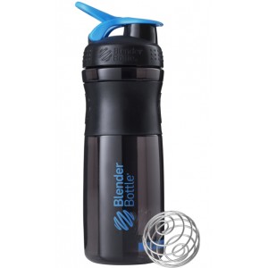 Шейкер Blender Bottle, SportMixer с шариком 820 ml BK/Cyan