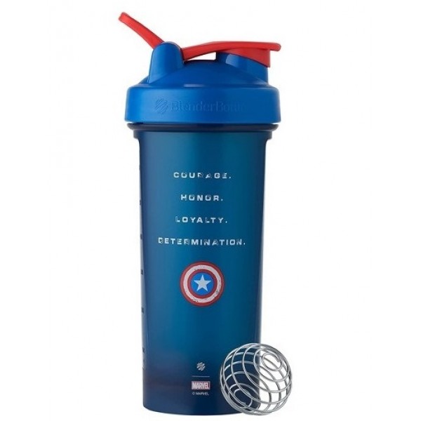 Шейкер с шариком, BlenderBottle, Classic Loop Pro - 820 мл Marvel - Capitan America