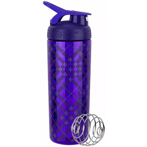  Шейкер Blender Bottle, SportMixer Sing Sleek - 820 мл - purple tratan plaid