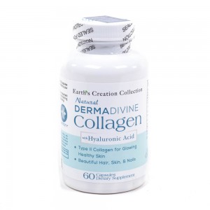 Коллаген с гиалуроновой кислотой, Earth Creation, Derma Divine Collagen - 90 капс